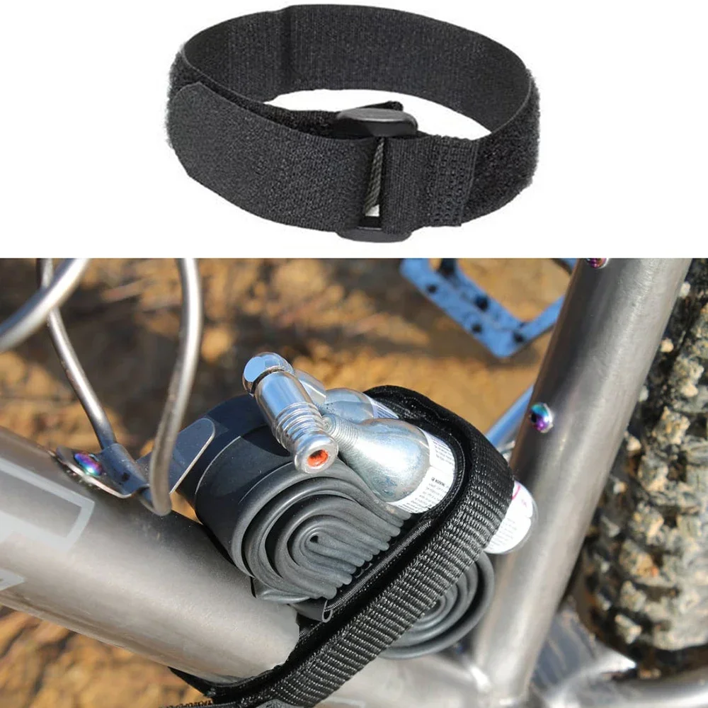 5 Stück 2,5 x 30 cm wiederverwendbare Nylon-Fahrrad-Radgurte mit Hakenschlaufe, Kabelbinder für Mehrzweckbefestigung – Detail 1