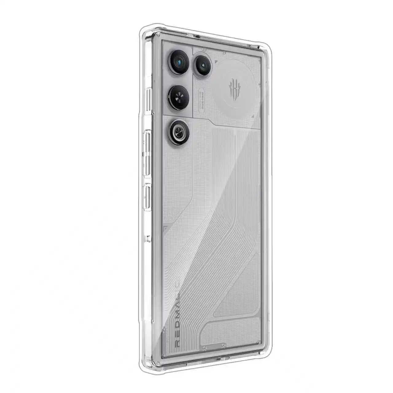 Translucent Shockproof Phone Case with Matte Frame and Magnetic Wireless Charging Back Cover