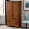 Shaker 2Door Wardrobe,Solid Wood with Walnut Finish and Made of100% solid wood forbedroom living room wardrobescloset organizer 1