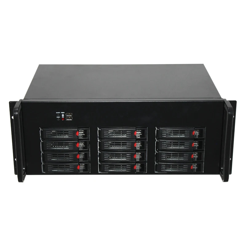 

NAS case 12 bays storage ITX hot swap 4U server chassis manufacturer server case with 2.5/3.5 hdd