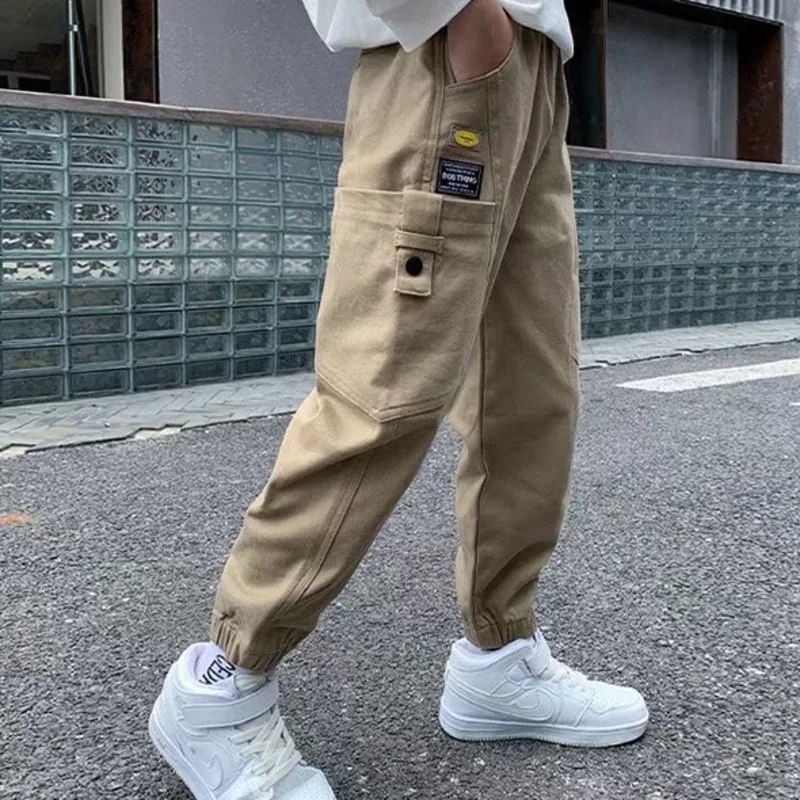 

Boys Pants Spring and Autumn Overalls Fashion Children's Loose Casual Children Boys Clothing Leggings Are Thin Slender Legs