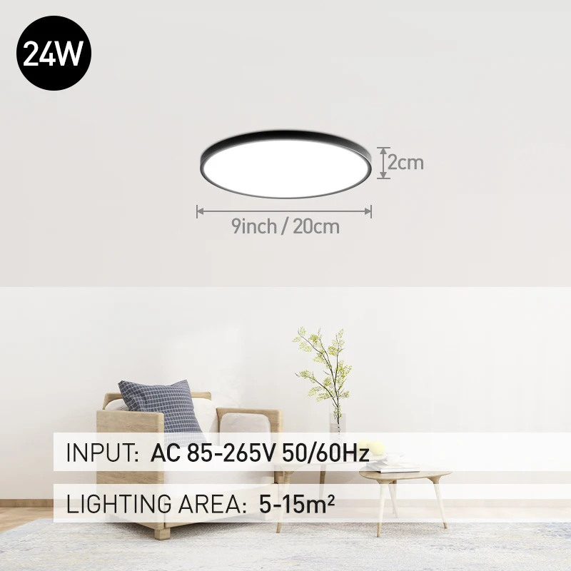 20inch Dimmable Led Ceiling Lamps Smart APP Remote Control Ultra-thin Bedroom Ceiling Lights Panel Light For Living Room Kitchen bathroom ceiling light fixtures Ceiling Lights