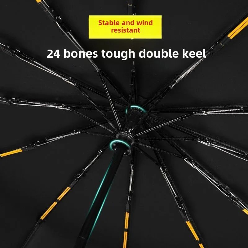 Fully Automatic 24 Bone Men's and Women's Folding Sun Protection UV Protection Folding Sun Umbrella Folding Umbrella Automatic Umbrella Sun Umbrella Automatic Sun Umbrella