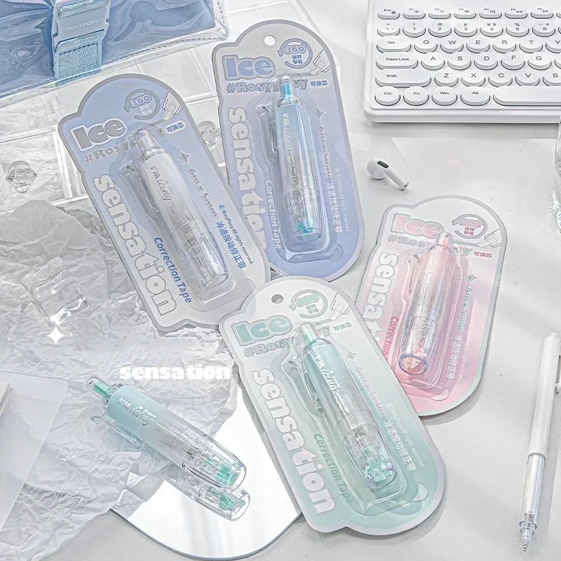 Stationery Correction Tape Transparen Gradient Color Student Correction Tape for Kids Lovely School Supplies