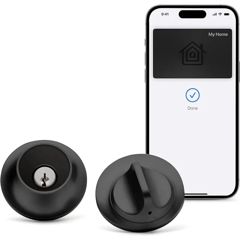 

Level Lock+ Smart Lock Plus Apple Home Keys - Smart Deadbolt for Keyless Entry - Includes Key Cards (Matte Black)