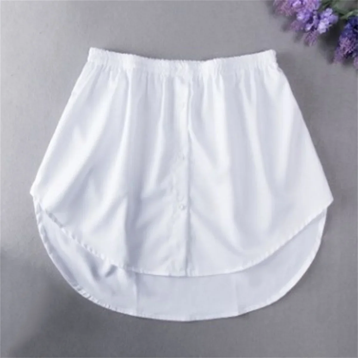 Abnehmbarer Unterrock, Damen-Fake-Shirt, unregelmäßiger Rock, Schwanz-Shirt, länglicher Saum, lockerer und bequemer und modischer Rock – Detail 7