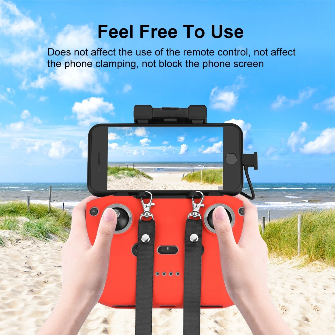 PULUZ 나일론 듀얼훅 낙하방지 목걸이 끈 DJI 미니 3 / 3 프로 / 매빅 3 / 에어 2 / 2S 리모컨용 DJI 컨트롤 스트랩