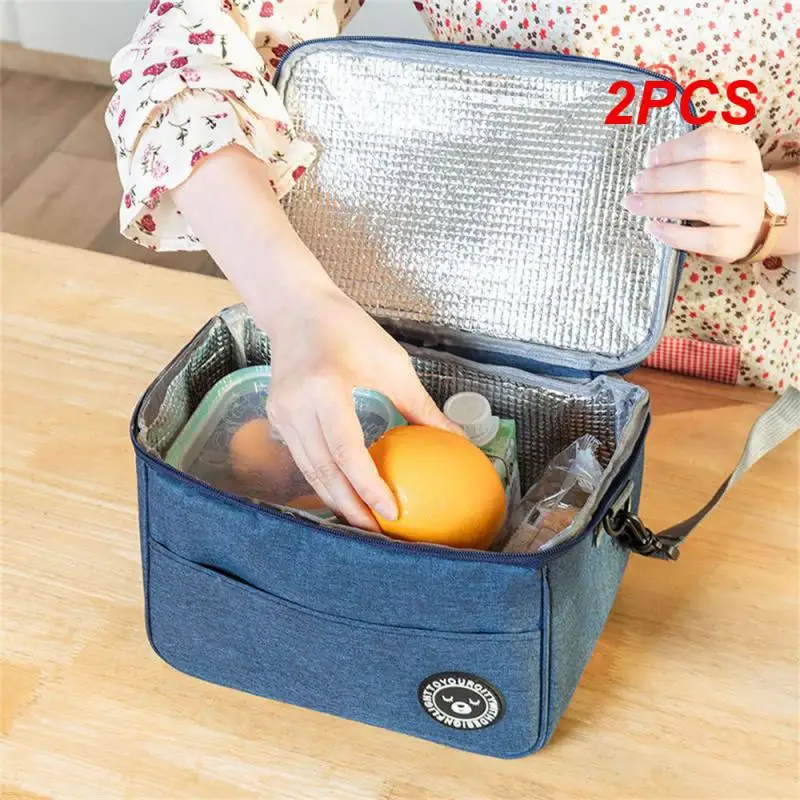 

2 шт. большая Термосумка для кемпинга с плечевым ремнем, водонепроницаемая ткань Оксфорд, изолированная сумка для пикника, сумка, Ланч-бокс, корзина для пикника