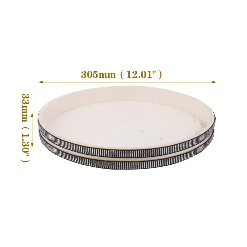 12-Inch Orff Instrument Wooden Ocean Drum, Black, Other Material, Percussion Instrument Decorative Drum Hardwood Drum