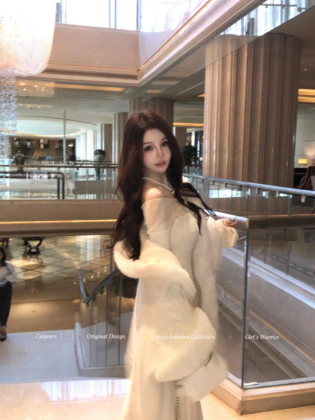 Vestidos de punto nuevos de otoño e invierno para mujer, cuello alto, manga acampanada, encaje de retazos, corte sirena, moda coreana, Vestidos para mujer