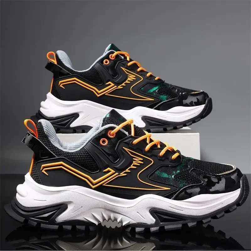 Men Sneakers Breathable Running Shoes Men Comfortable Black Casual