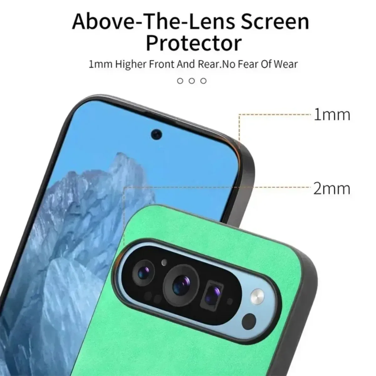 Luxury PU Leather Slim Case with Wireless Charging and Shockproof Protection