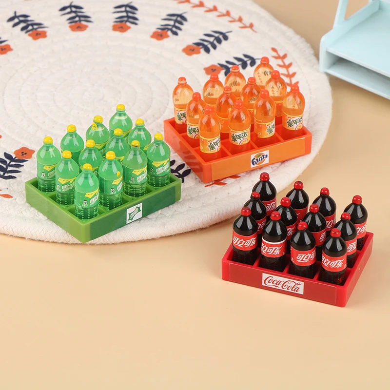 Dollhouse Miniature Soda Drink 1Set 1:12 for DIY Accessory Toy doll house toys soda bottles