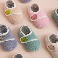 Autumn Winter Baby Floor Shoes Toddler Plush Walking Shoe Indoor Soft Sole Prewalker Cute Kid Home Slippers Comfort Casual Shoes 1