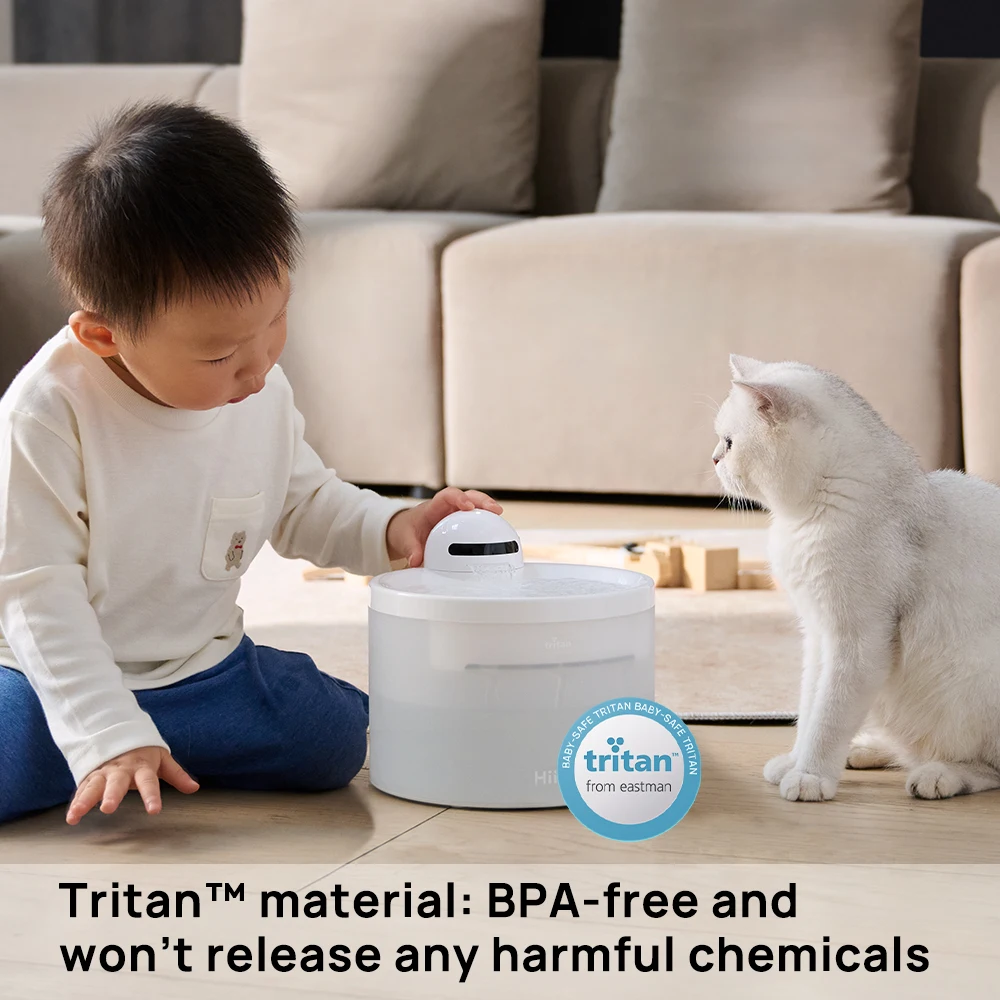 Pet Water Fountain Pet Water Dispenser Hiigge Cat Water Fountain 70mai Wireless Automatic Water Dispenser for Dog Cordless Pet Drinker with data analysis