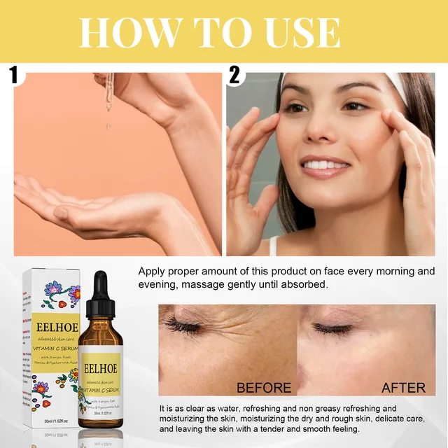 C -Vitamin Essence Tenyésztés Osztály Oldat Világosító Bőr Tónus Halványító Ráncok Bezáró Pórusok Hidratáló Bőrápolás - Image 2