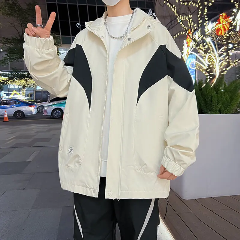 Neue Klassische Herren-Kapuzenjacken 2026 Frühling Herbst Jugend Streetwear Lose Mäntel Outdoor Windbreaker Oberteile Kapuzenbekleidung – Detail 13