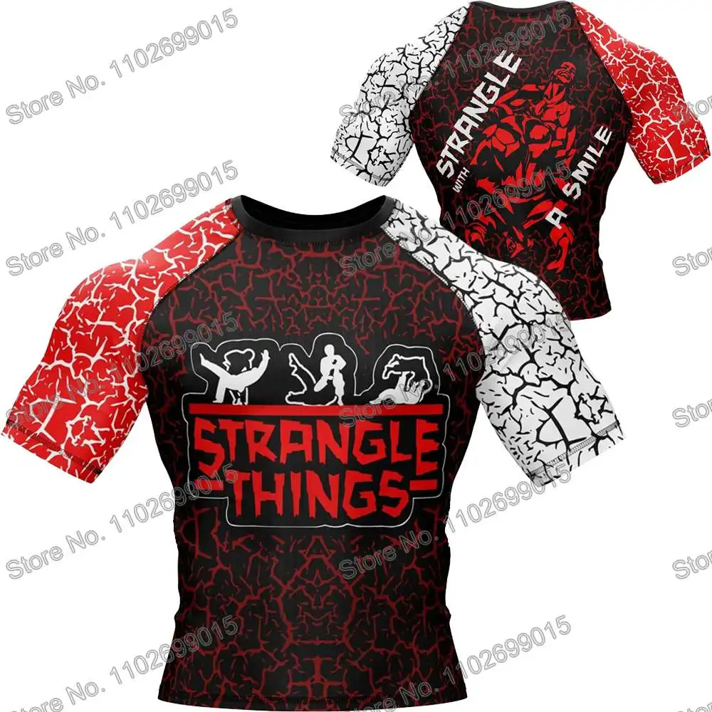 Rash Guard Surf Clothing BJJ MMA Men Short Sleeve Diving T-Shirt Tight Swimwear Summer Beach Floatsuit Women GYM rash guard