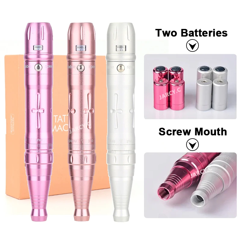 

Wireless Tattoo Machine Professional PMU Machine Tattoo Pen Kit Permanent Makeup Microblading Eyebrow Tattoo Pen with Battery