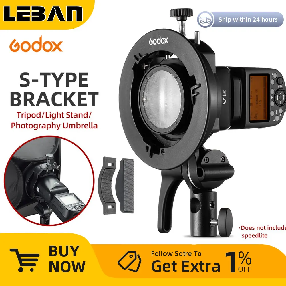S2 Đèn Flash Di Động Loại S Giá Đỡ Speedlite Giá Đỡ Có Bowens Gắn Cho Godox V1 Serie V860II Series Tt350 Series Ad400pro Ad200pro Series Speedlite Flash Cho Bowen Mount Flash Sn I.287566321