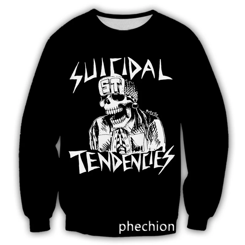 

phechion New Men/Women 3D Suicidal Tendencies Band Casual Sweatshirt Fashion Streetwear Men Loose Sporting Sweatshirt D43