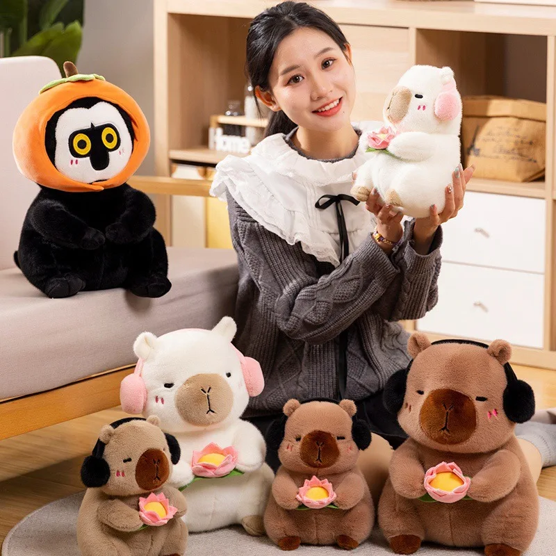 Capybara Capibala 인형, 감, Ruyi, 원숭이 봉제 장난감, 어린이 선물 쿠션, 신제품
