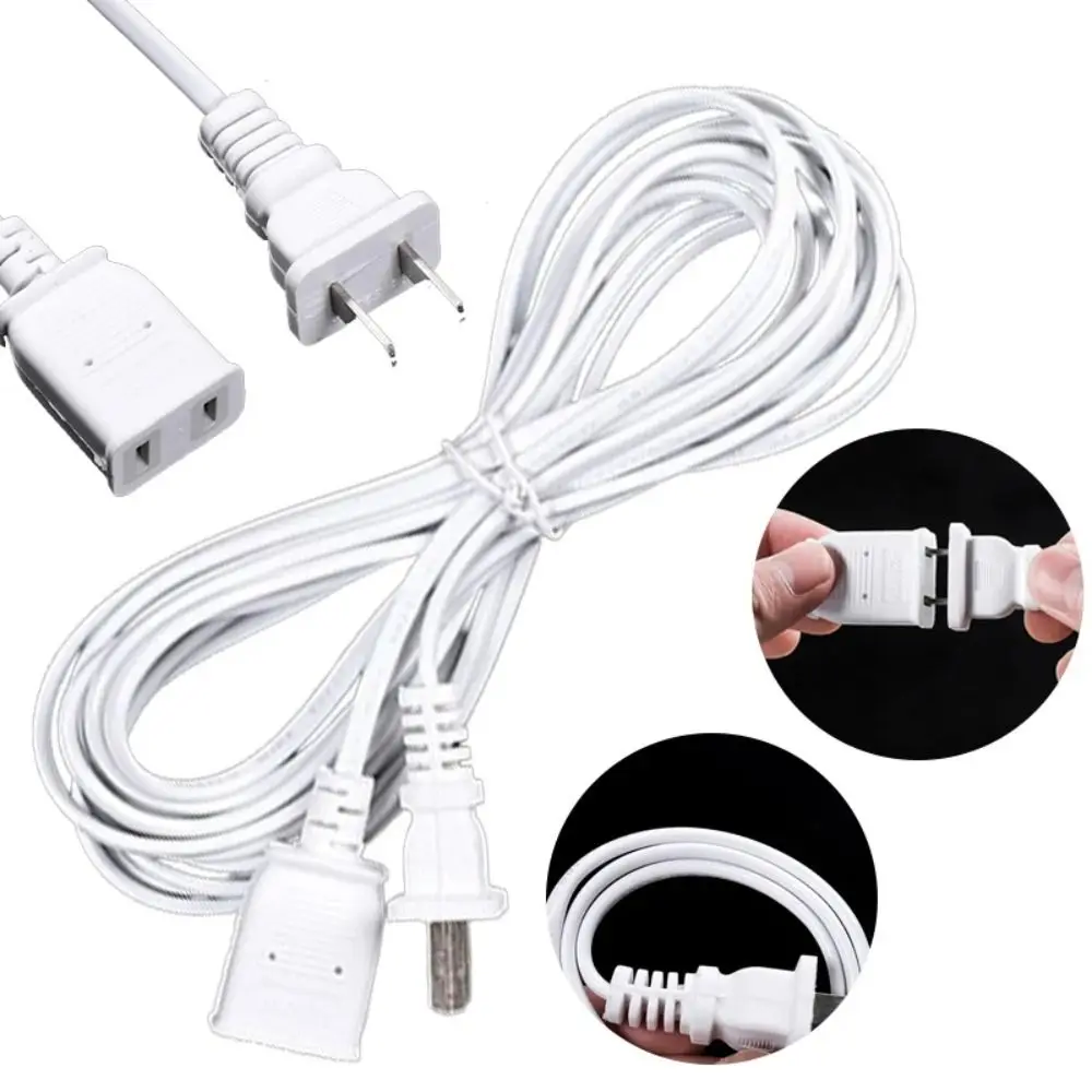 새로운 2핀 AC 전원 코드 PVC 2/3/5m EU 타입 어댑터 구리 미국 플러그