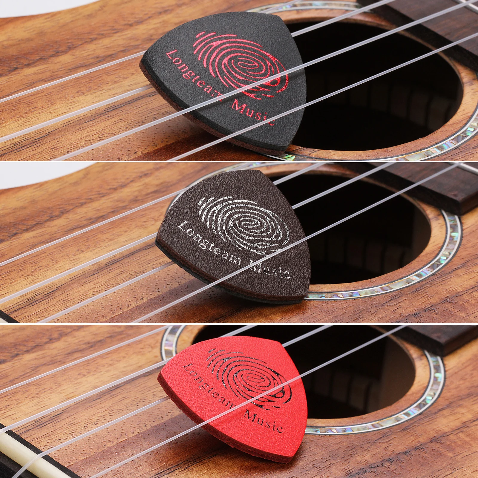 Ukulele For Adults 3-Piece Leather S Set - Finger Plectrums For Guitar ...