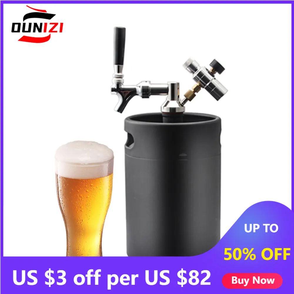 5L Mini Keg Pressurized Beer Keg System Stainless Steel Mini Keg
