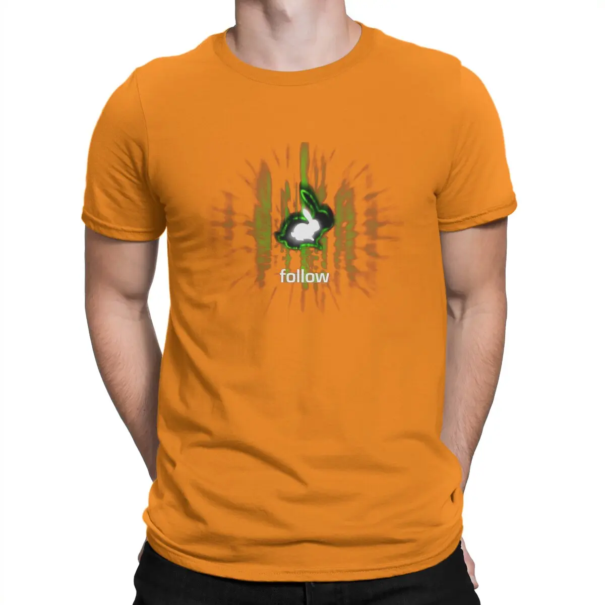 thumbnail image 1 of Camiseta de conejo blanco para hombre, The Matrix, de algodón puro, divertida, de manga corta y cuello redondo, para verano., 1 of 7