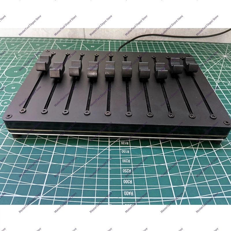 10웨이 페이더 USB 인터페이스 MIDI 컨트롤러 음악 호스트 소프트웨어용 맞춤형 CC 정보