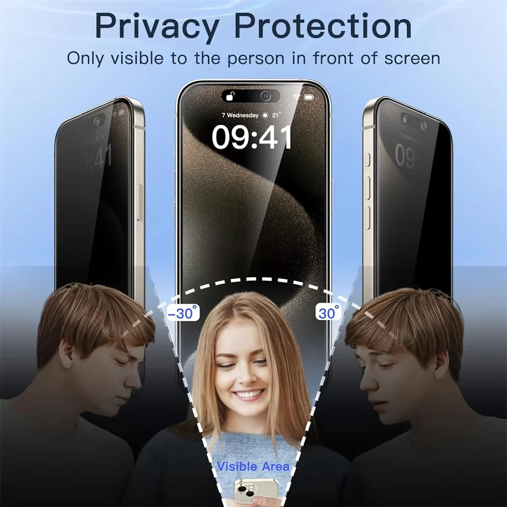Universal Privacy Screen Protector - Anti-Spy Tempered Glass Shield