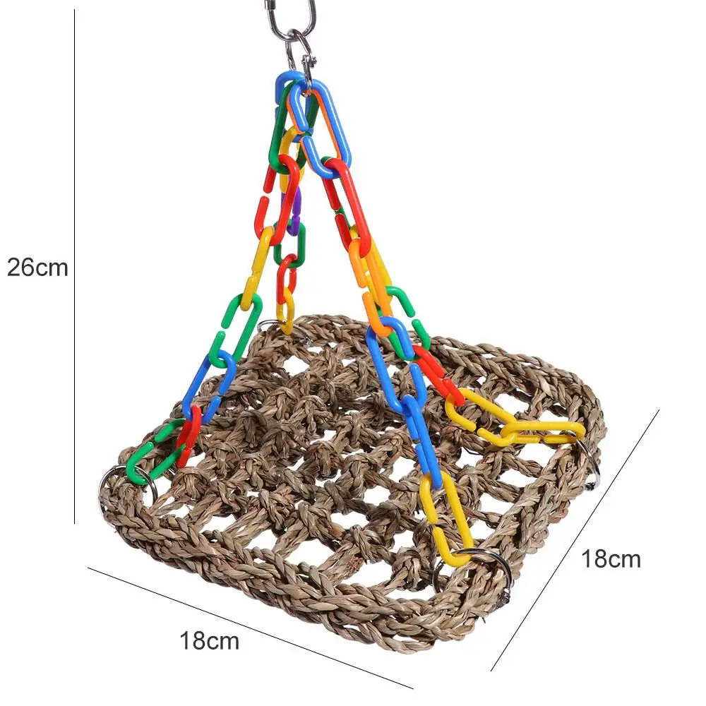 Birds Cage Accessories Bite resistant Wear resistant for Parakeets Parrot Hammock Bird Perch Bird Hanging Bed Parrot Swing Toys 6