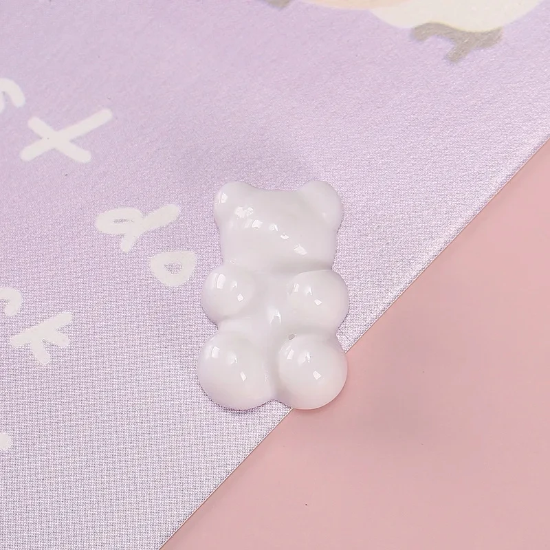 50 Stück 3D Cartoon Jelly Bear Nail Art Harz Charms Strass Kawaii Zubehör Drücken Sie auf Nägel Dekorationen DIY Zubehör Teile – Detail 3