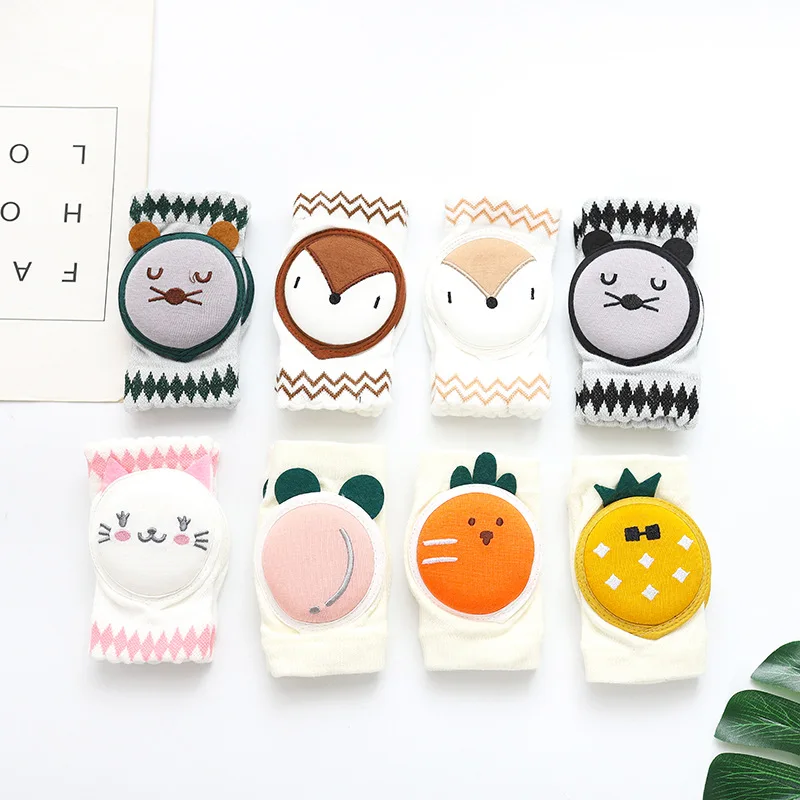 وسادات ركبة كرتونية مضادة للانزلاق للأطفال ، وسادة شبكية ، واقي الزحف ، قطني لركبة الأطفال ، مدفئات الساق للأطفال ، الفتيات والفتيان ، 0-3 سنوات