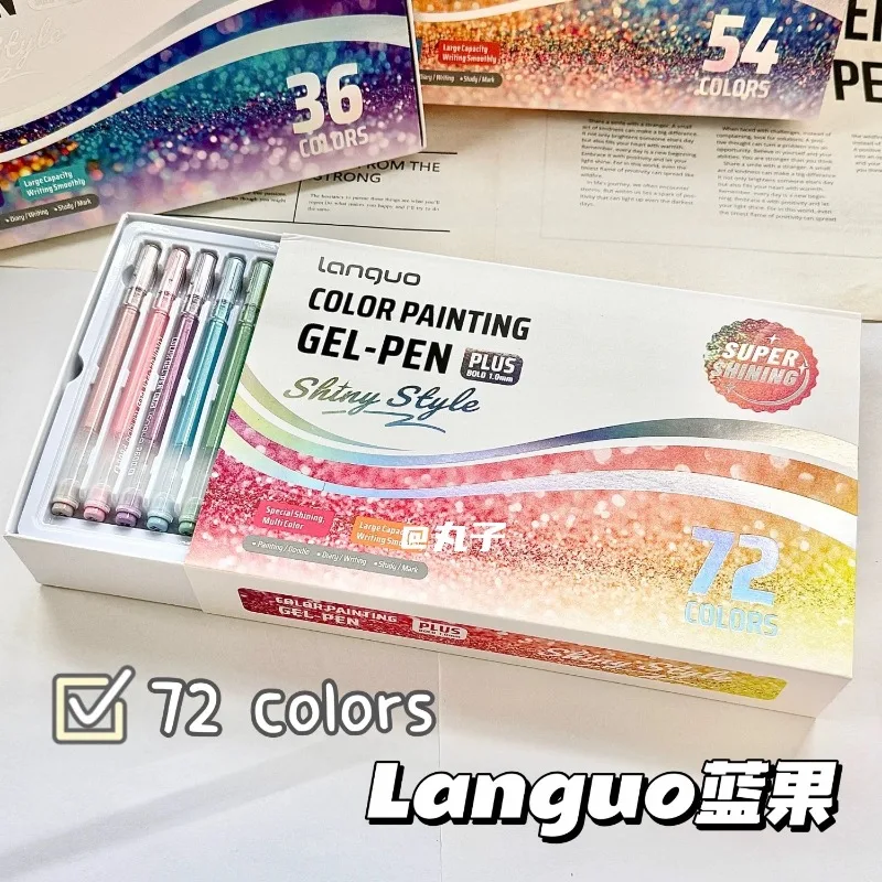 Vibrant Glitter Gel Pen Set - Assorted Colors