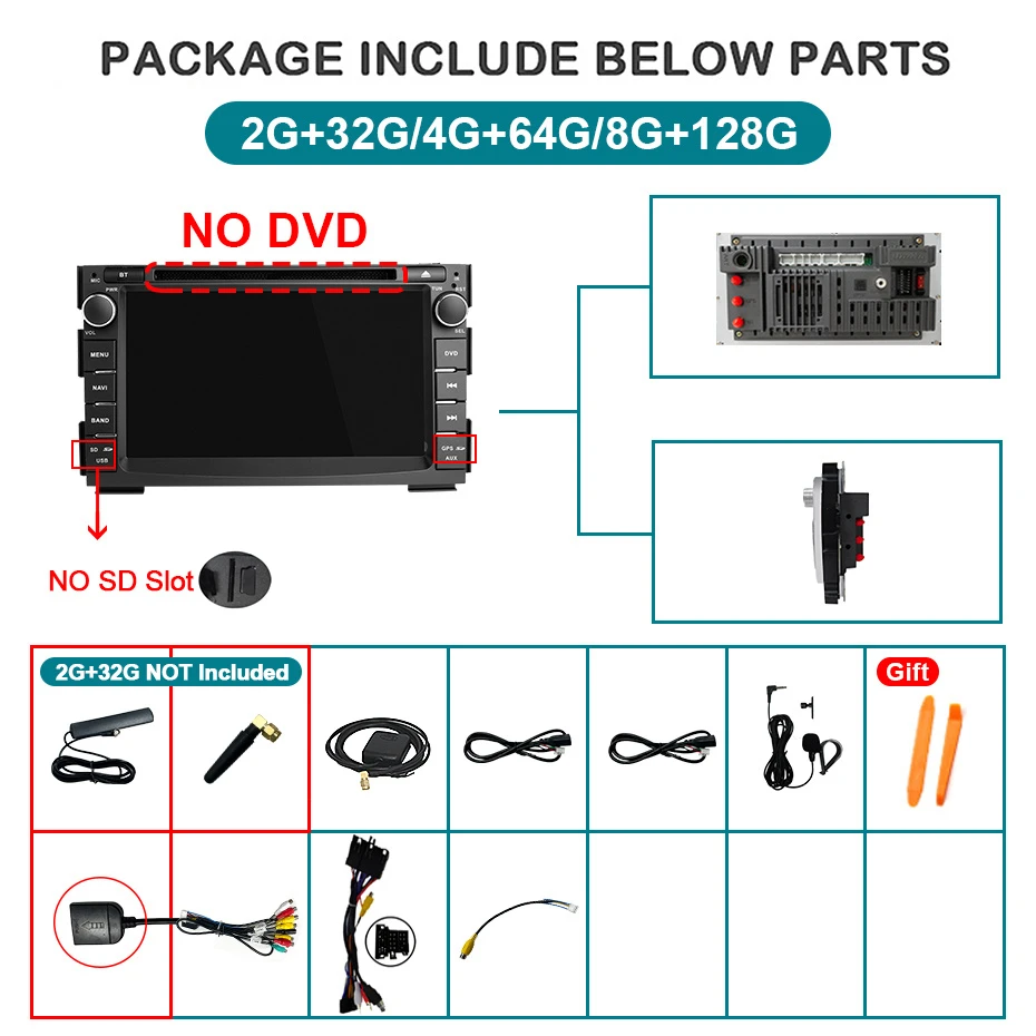 Radio de Coche de 7'' con Android 15, Reproductor Multimedia 2 Din con CarPlay Inalámbrico para KIA Ceed Venga 2010-2016, Autoradio Estéreo con Bluetooth 3