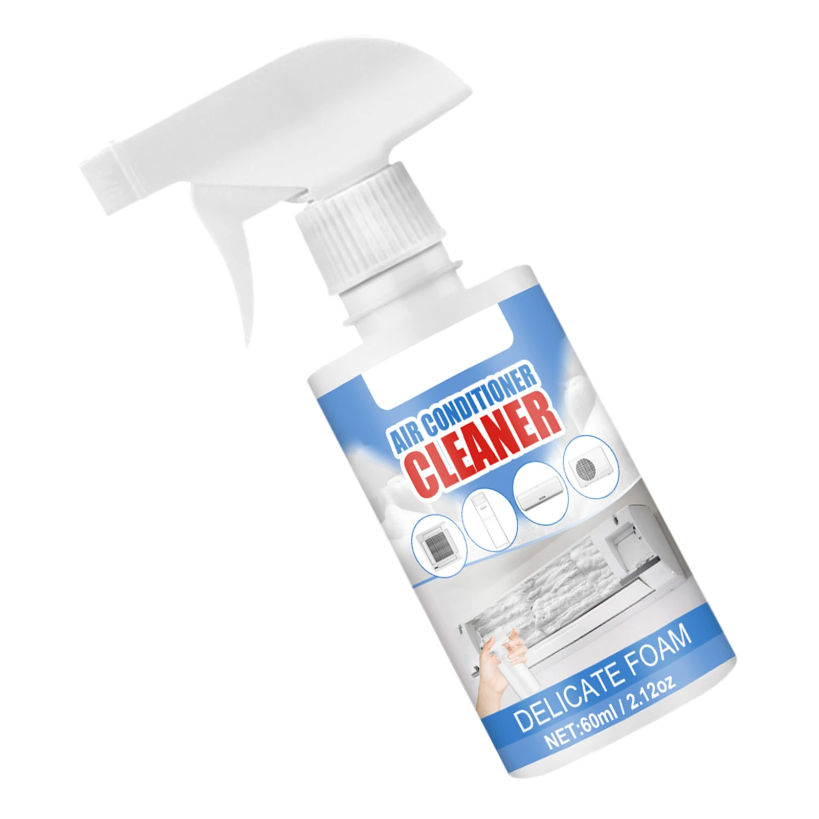 

60ml Air Conditioner Foam Cleaner Evaporator & Condenser Coil Cleaning Deodorizer for Metal Filters Fan Blades NOV99