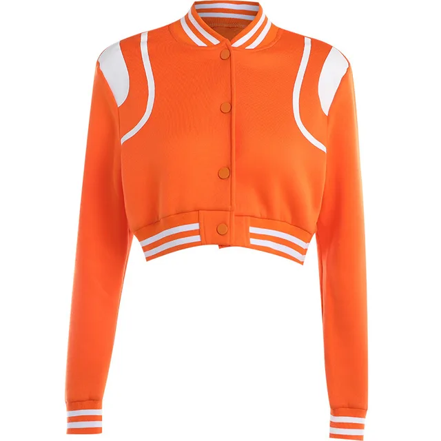 Baseball Bomber Cropped Jackets 6