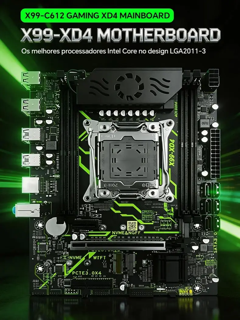 Kit Xeon E5-2680 v4 + Placa Mãe SZSJKJ X99-XD4