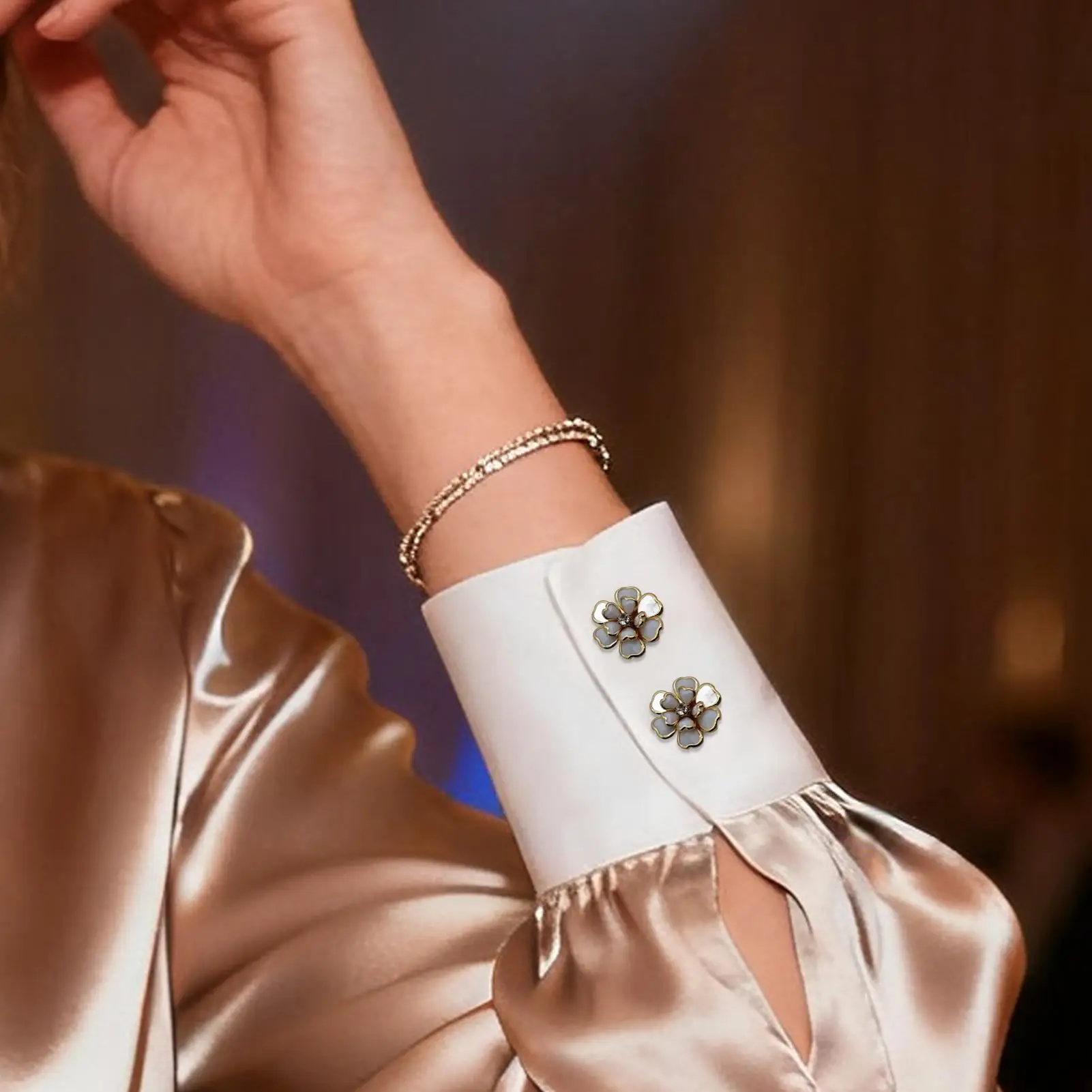 1PC 셔츠용 꽃 단추 커버 분리형 클립온 셔츠 코트 장식 단추 의류 액세서리용 바느질 단추