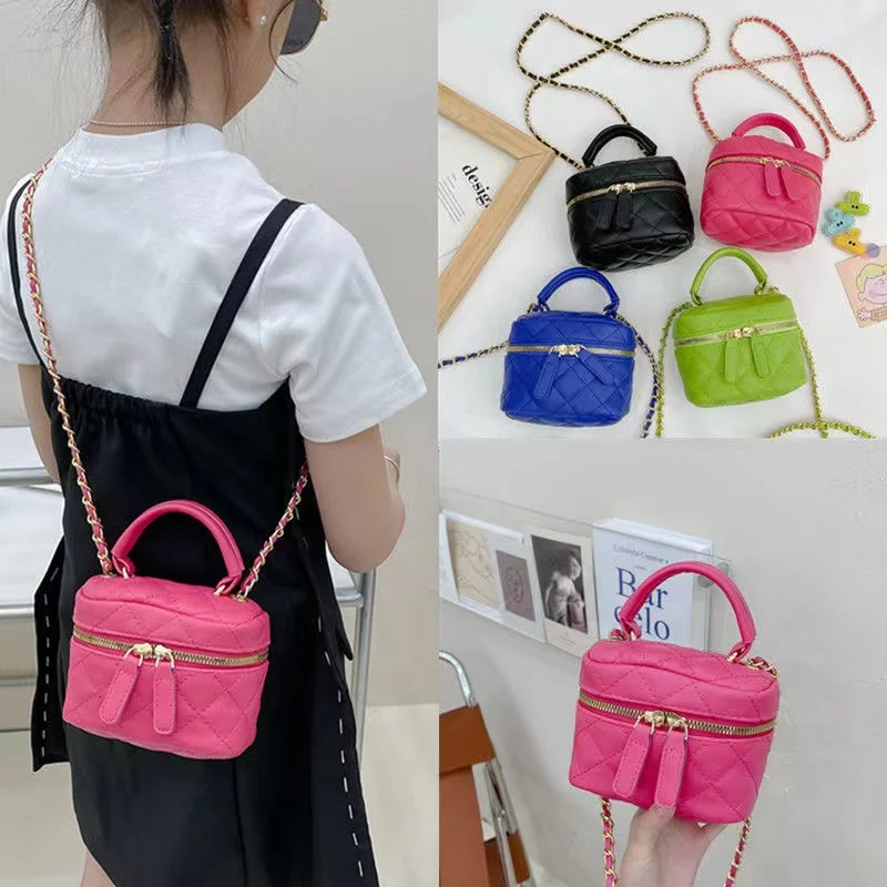 Winter Fashion Girl Messenger Backpack Kids Candy Color Bag Cute Shoulder Packet Baby Coin Purse Handbag Children's Day Gift