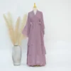 109539-e78eb2.jpg Mousseline de soie Abaya Kimono dubaï musulman Cardigan couches Abayas femmes Robe décontractée femme Islam vêtements avec ceinture Abaya tenues arabes