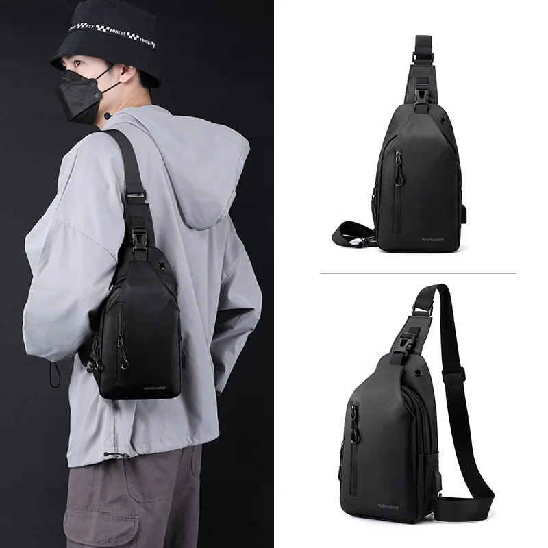Crossbody Bag Fashionable Large Capacity Waterproof Lightweight Leisure Soft Comfortable Men Single Shoulder Bags - 6