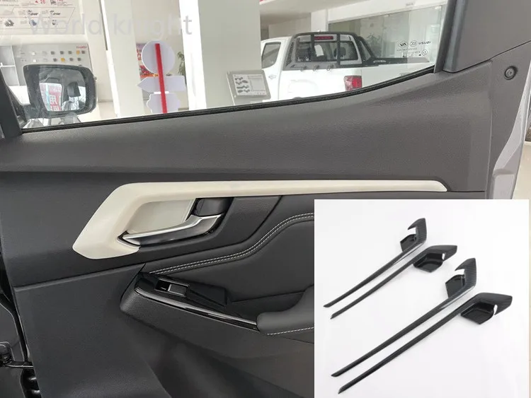 

Для Isuzu D-Max RG 2019-2022 из углеродного волокна, стиль крышка внутренней дверной ручки Catch Bowl, отделка, вставка, ободок, рамка, украшение