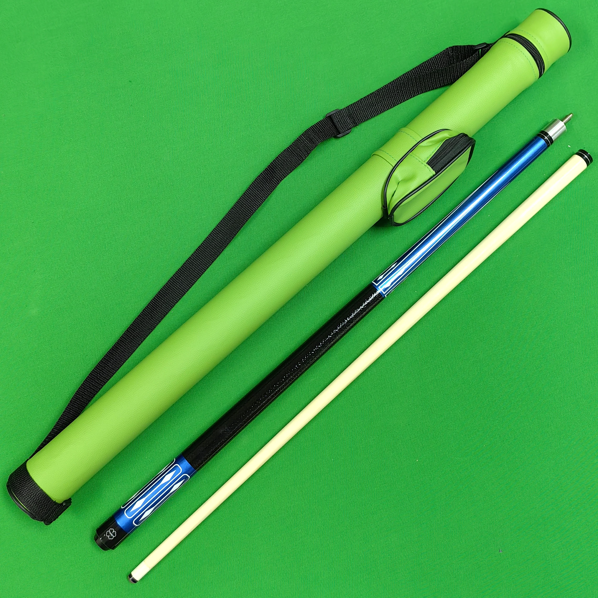 Billiard Shaft Billiard Cue Case 1/2-PC Nine-ball Pool Cue with Green Cue Case Kit Gift Set