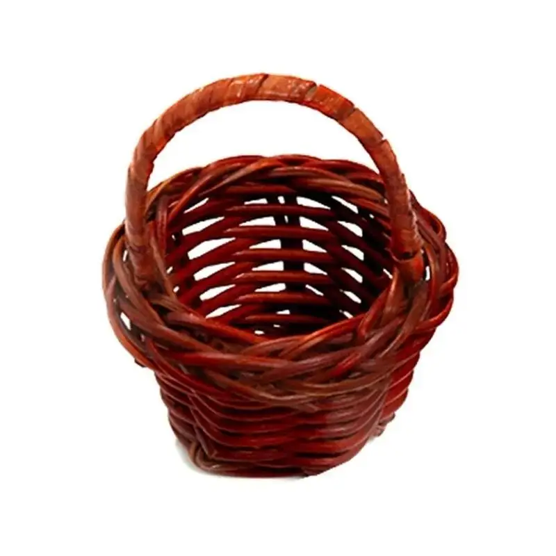 2PCS Mini Rattan Weaving Storage Basket Fruit Rattan Storage Box For Cosmetics Tea Picnic Basket Organizer Kitchen Handicraft