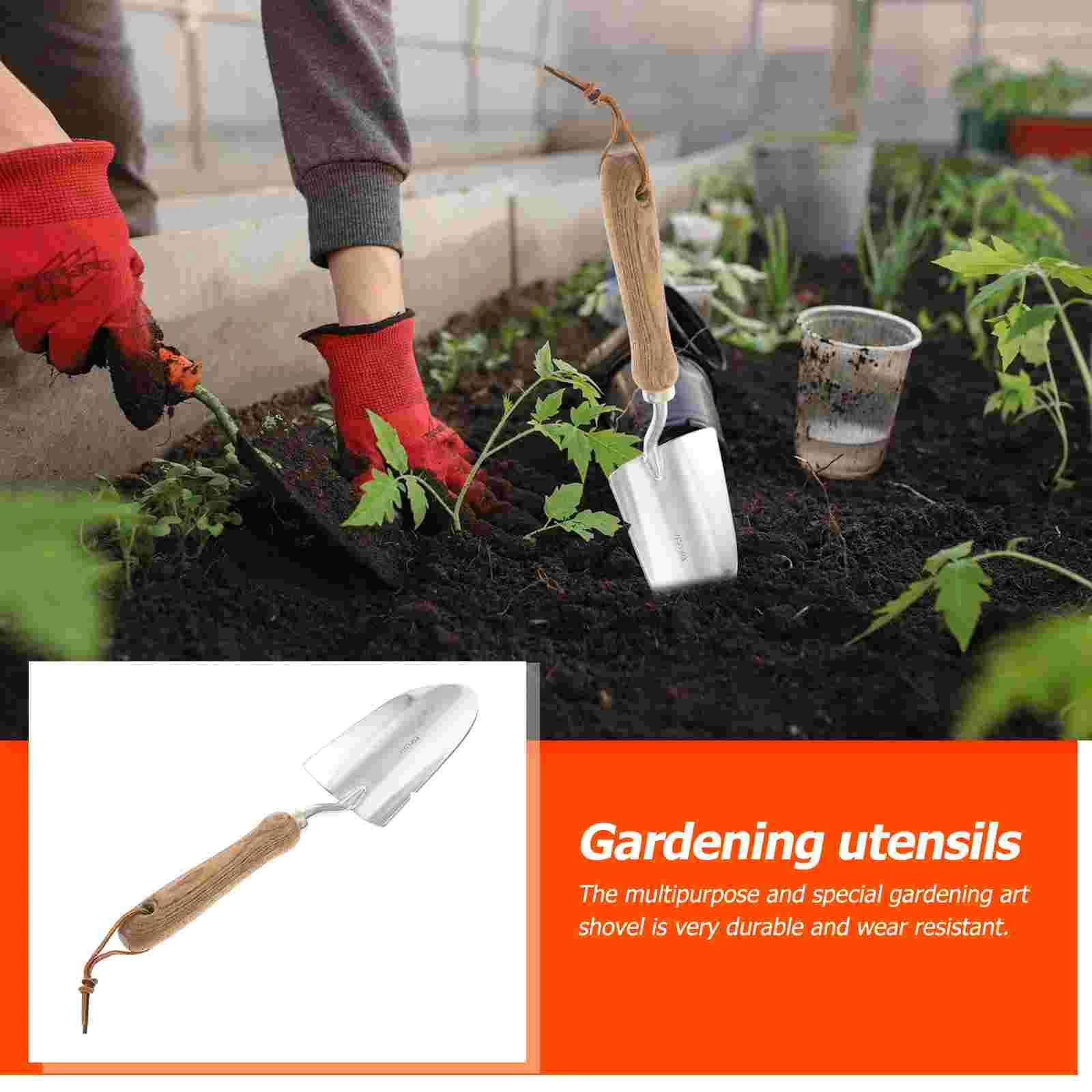 Stainless Steel Gardening Tools Scoop Weeding Trowel Compact Trowels