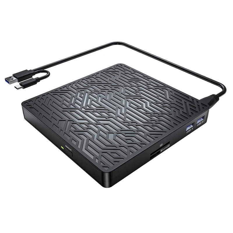 

Адаптер внешнего DVD-привода USB 3,0 и Type-C 5-в-1, 1 шт.