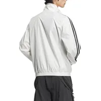 adidas Originals RETRO TREFOIL Veste rétro à col montant et manches longues color-block (unisexe) Blanc vif JI7535 3